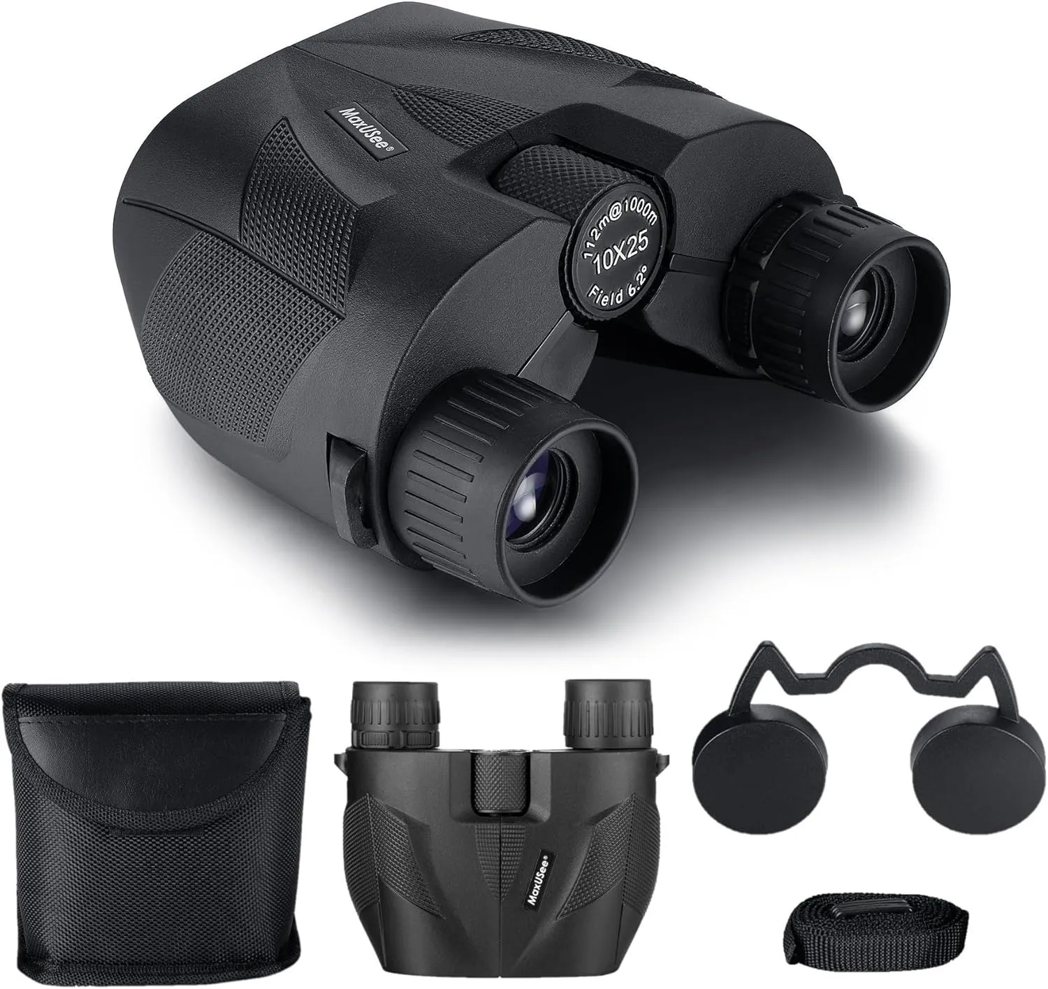 10X25 Compact Binoculars for Adults and Kids, Easy Focus HD Vision Binoculars for Travel, Sightseeing, Bird Watching, Concerts and Sport Games