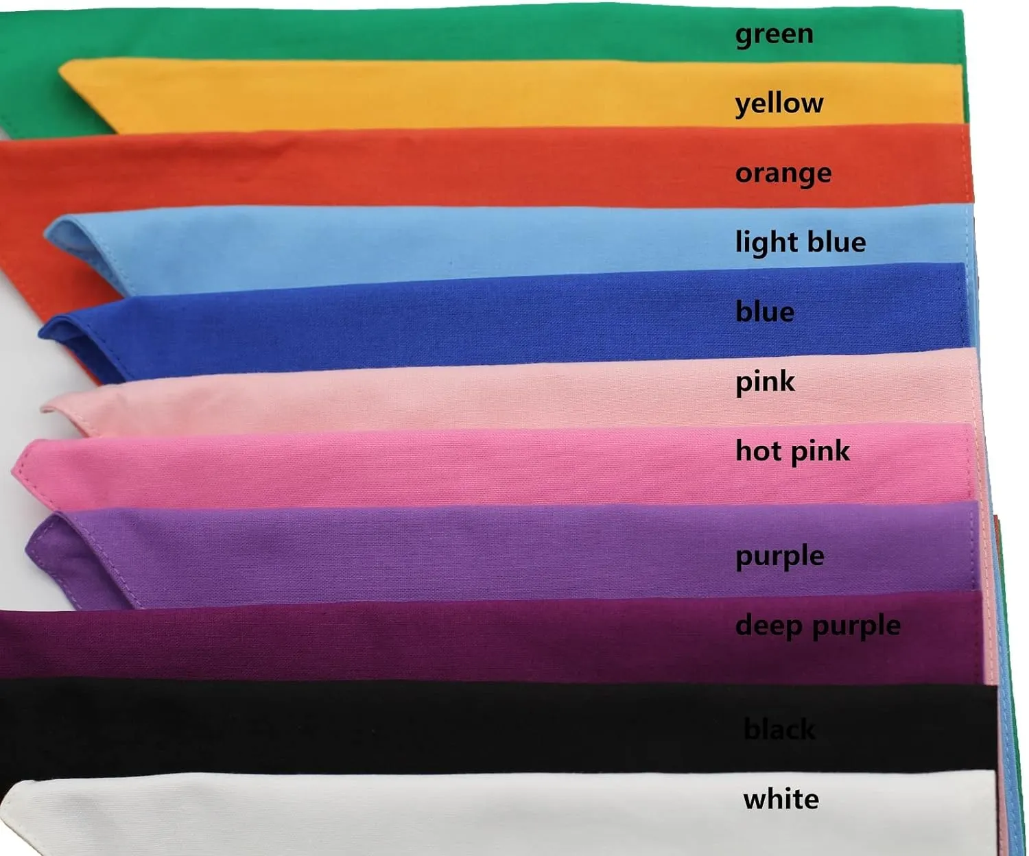 2 Pack Solid Color Dog Bandana Cotton Heat Press Scarf Reversible Blue for Medium Large Dogs