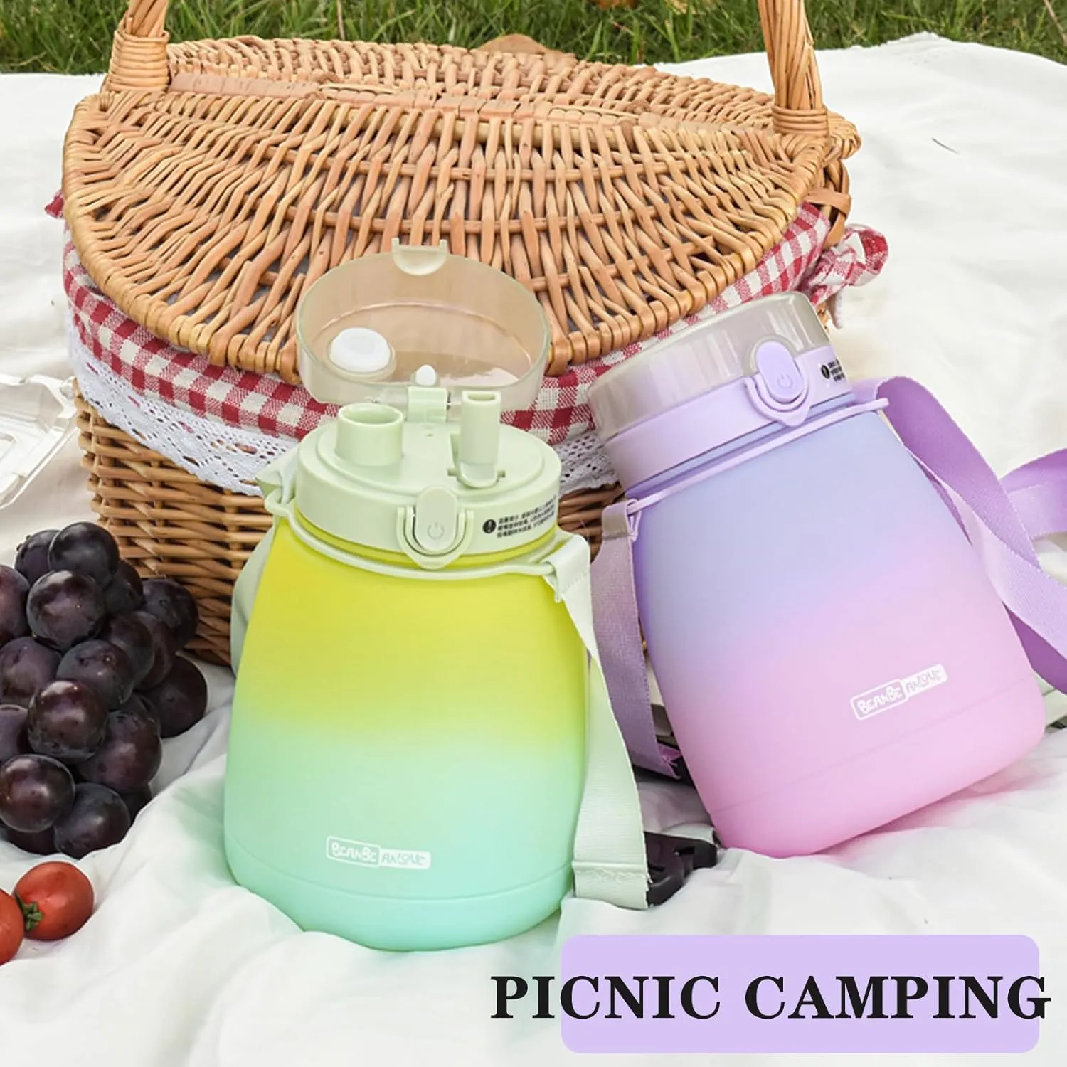 45oz Gradient Polycarbonate Water Bottle with Straw, Durable and Leakproof, Perfect for Travel