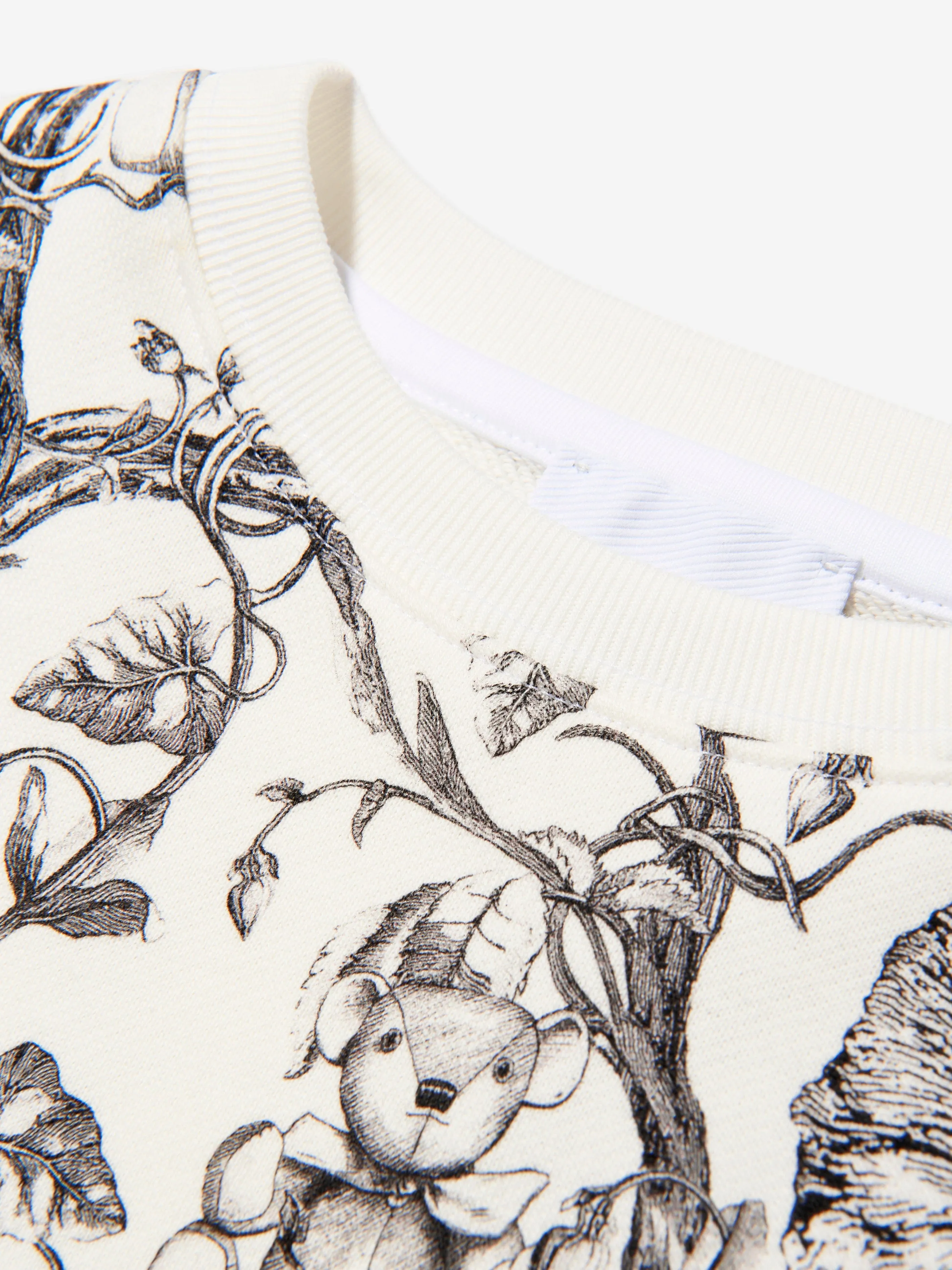 Burberry Girls Cotton Etched Bear Sweatshirt
