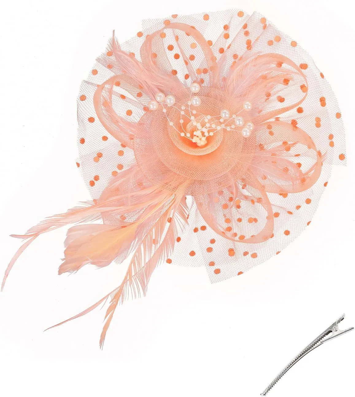 Century Star Kentucky hat Derbys Fascinator for Women Tea Party Hats Flower Mesh Ribbons Feathers Flapper Headband Hair Clips