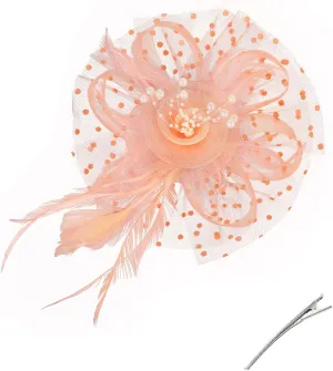 Century Star Kentucky hat Derbys Fascinator for Women Tea Party Hats Flower Mesh Ribbons Feathers Flapper Headband Hair Clips