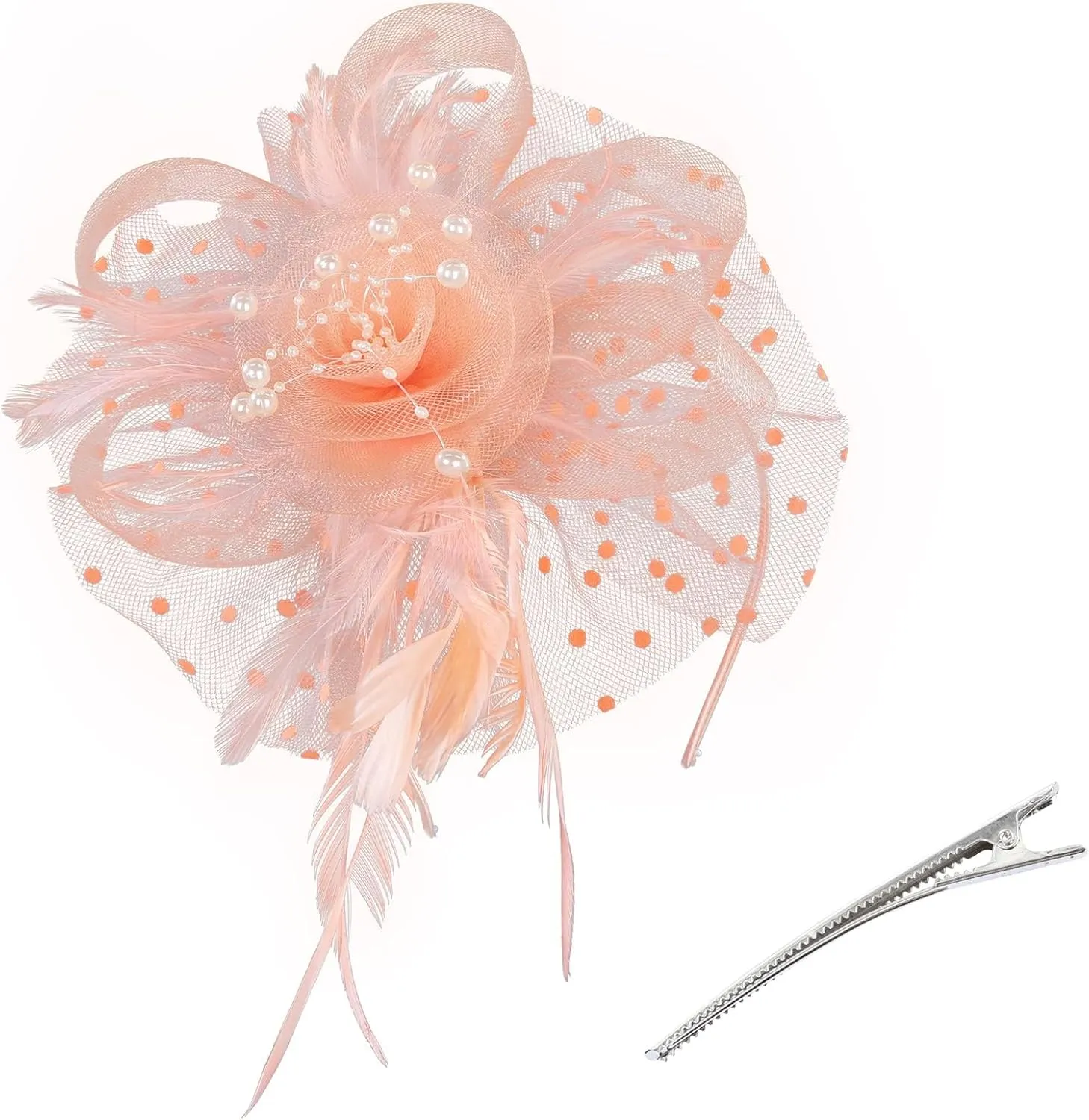 Century Star Kentucky hat Derbys Fascinator for Women Tea Party Hats Flower Mesh Ribbons Feathers Flapper Headband Hair Clips
