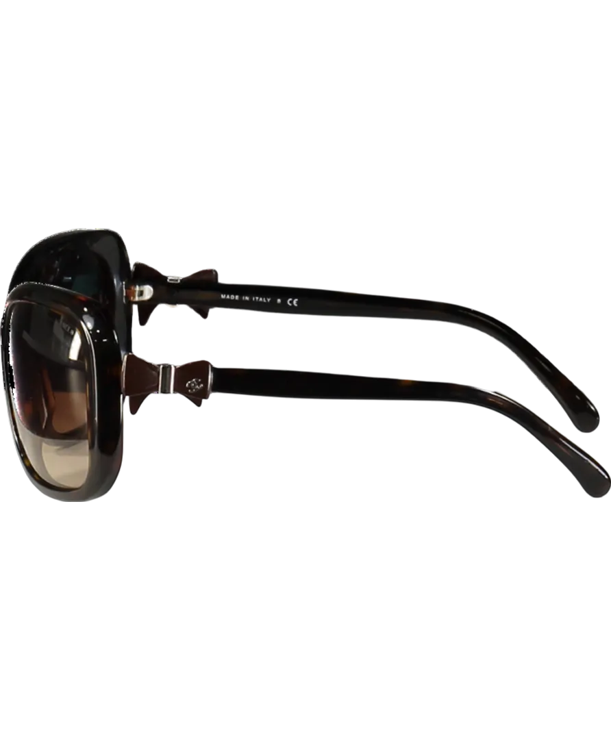 Chanel 5171 Tortoise / Black CC Bow Sunglasses In Case