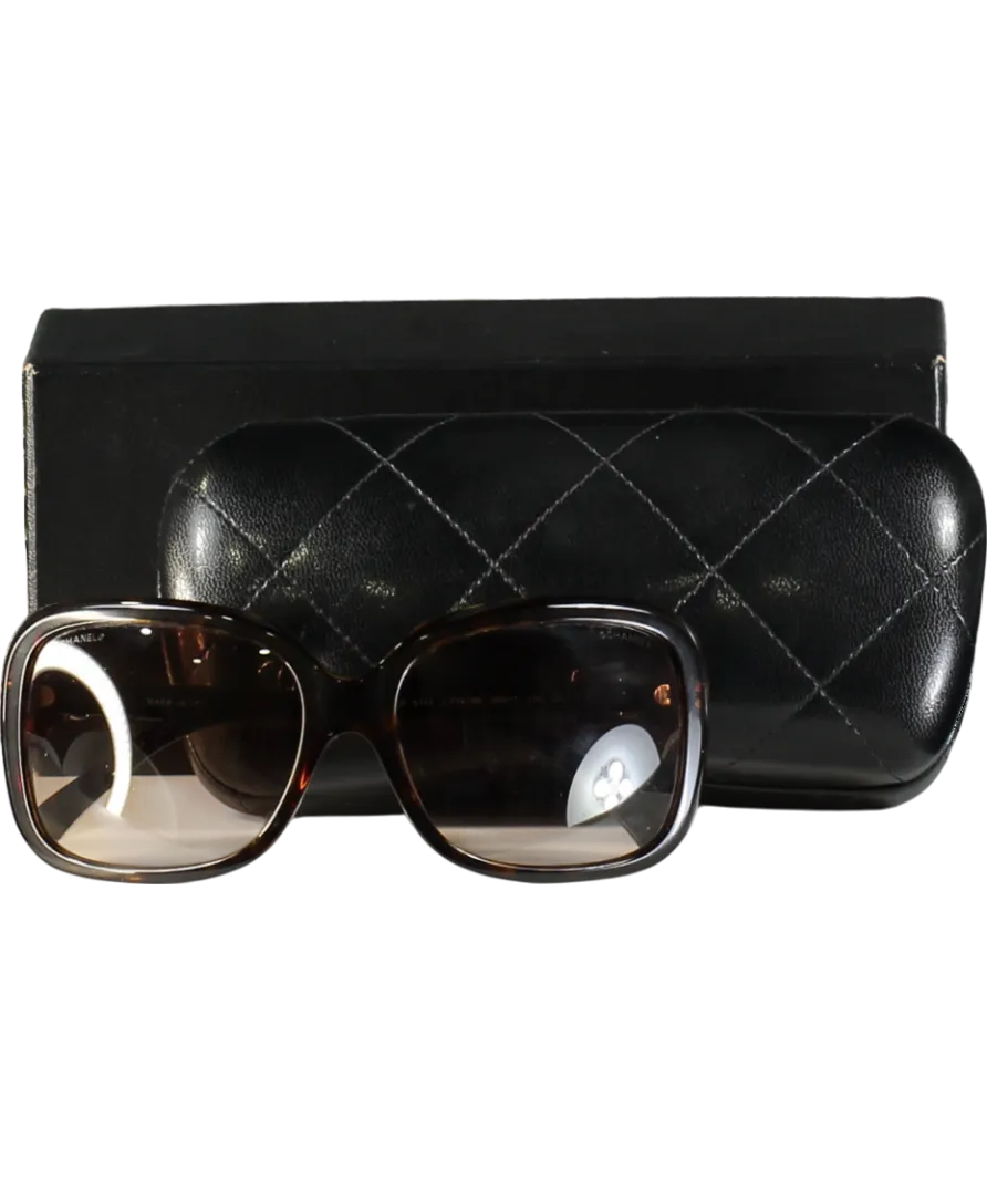 Chanel 5171 Tortoise / Black CC Bow Sunglasses In Case