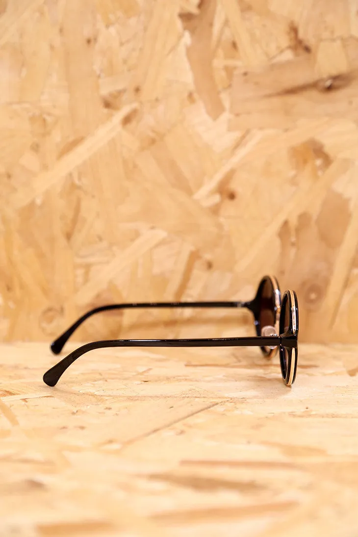 Classic Round Black Sunglasses