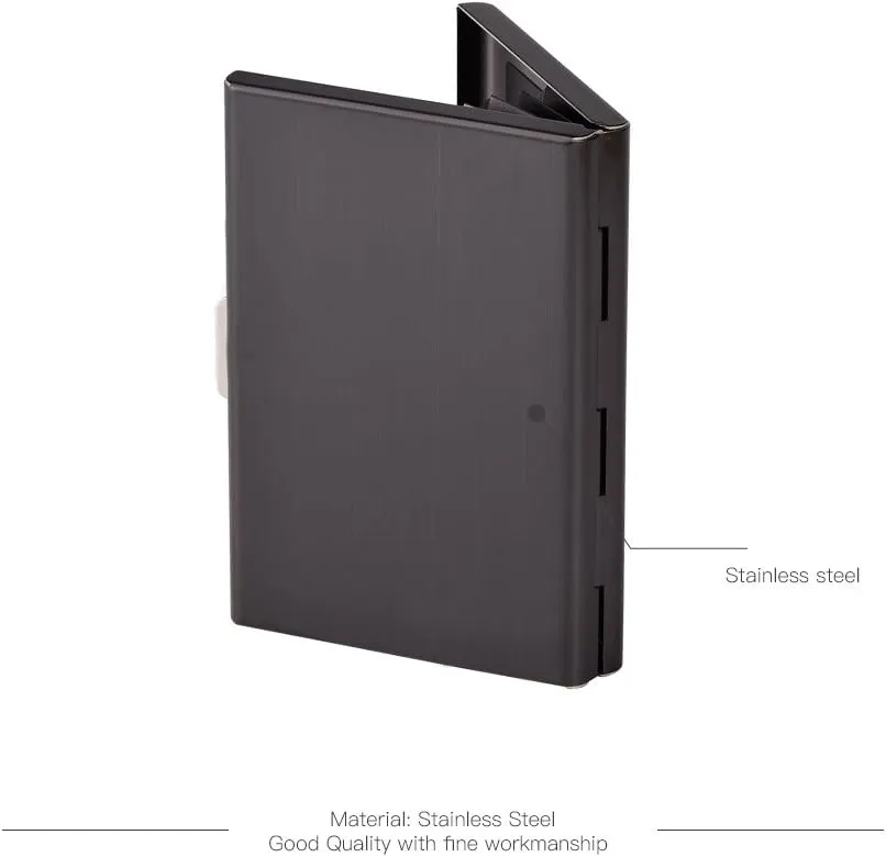 EASTNIGHTS Credit Card Holder Stainless Steel Credit Card Case Metal ID Card Holder RFID Wallets Business Card Holder for Women or Men