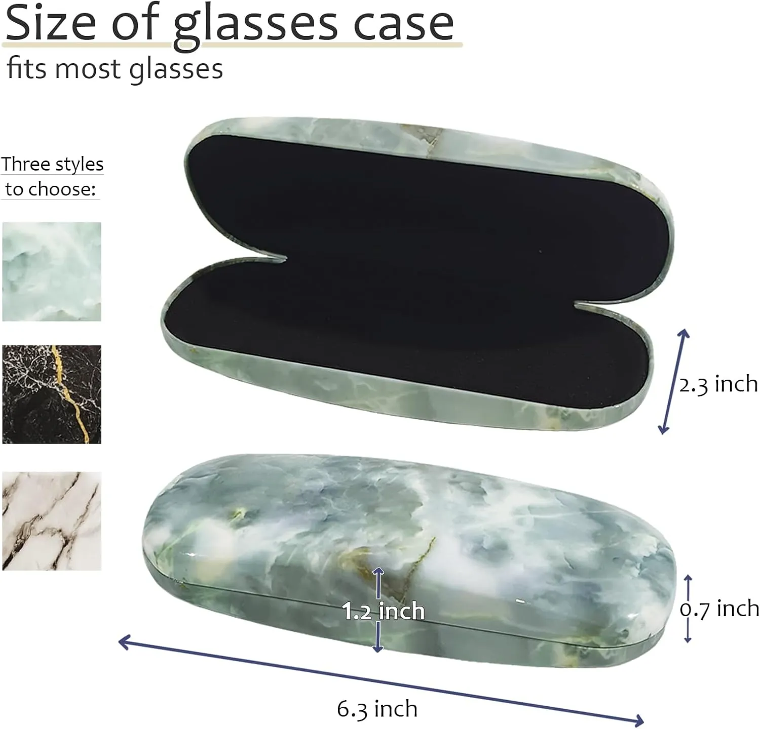 HSYMQ 3PCS Glasses Case, Eyeglasses Case Hard Shell, Sunglasses Case Reading Hard Glasses Cases for Women Men