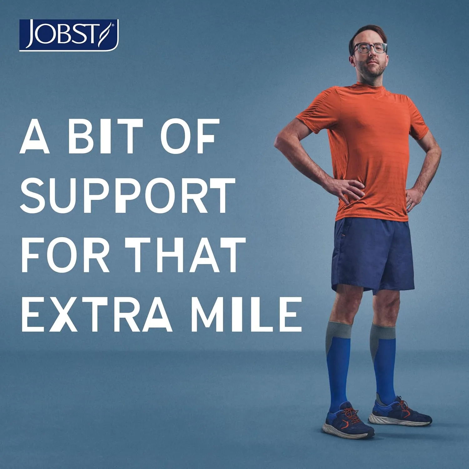 JOBST Sport Knee High 15-20 mmHg Compression Socks, White/Grey, X-Large