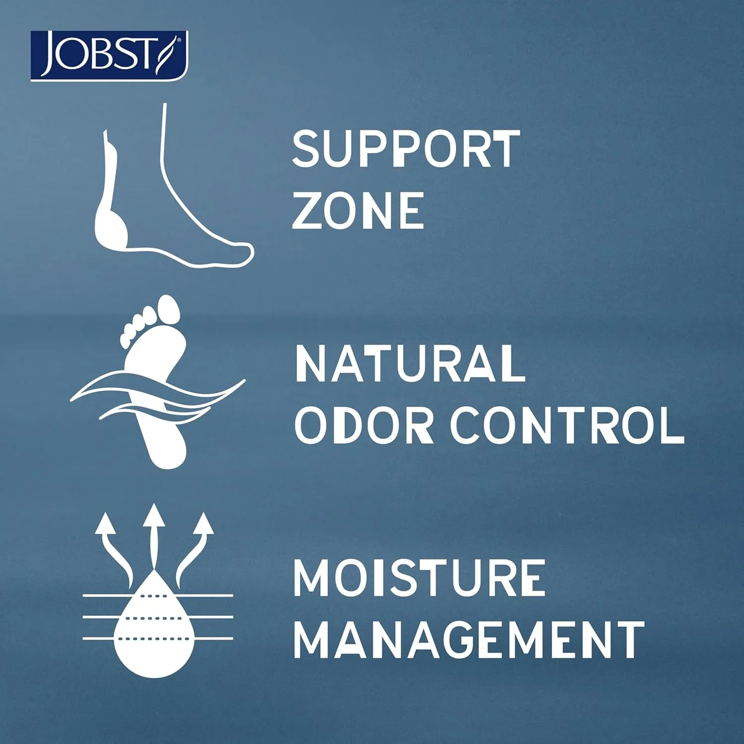 JOBST Sport Knee High 15-20 mmHg Compression Socks, White/Grey, X-Large