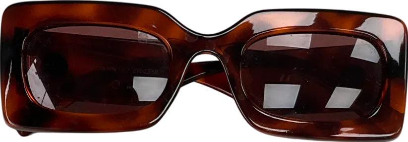 Le Specs Brown Oh Damn Rectangular Sunglasses