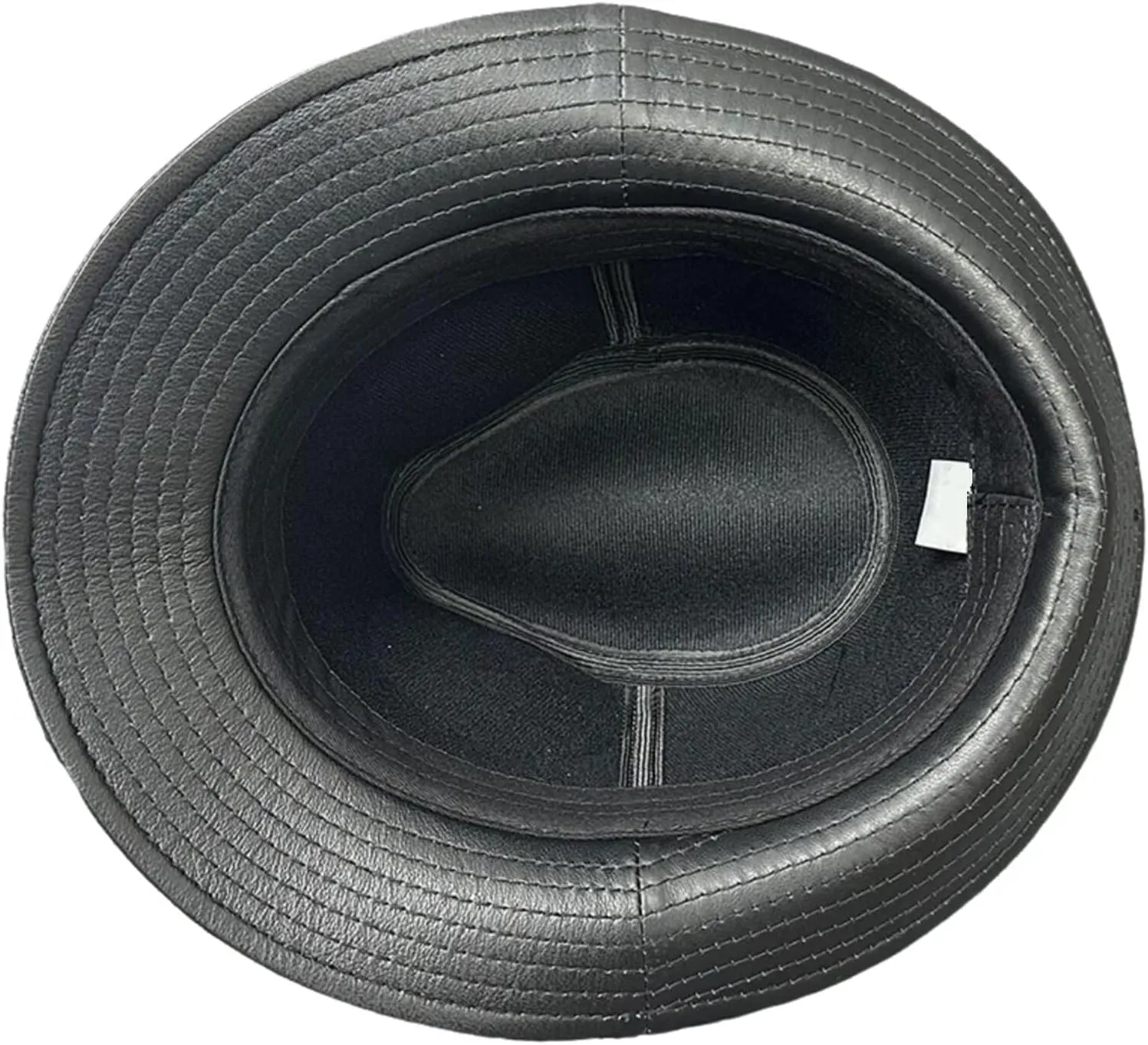 Leather Hat for Men Vintage Trilby Fedora Hat Classic Jazz Hat