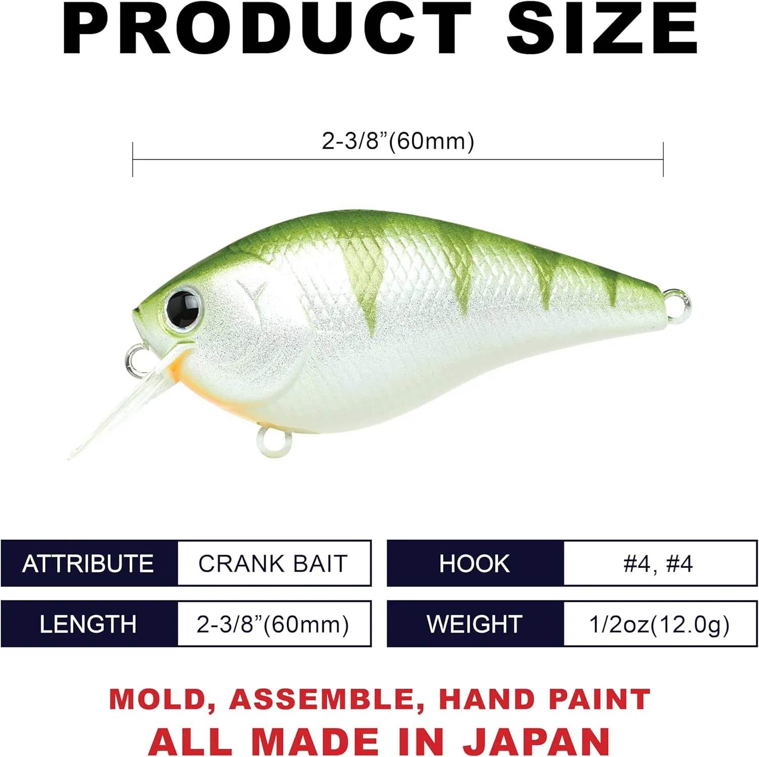 LUCKY CRAFT LC 1.5 Silent, Freshwater Bass Fishing Lure, Crank Bait, Smallmouth, Pike, Floating, Tournament Winning, Perfect Wobbling, Squarebill, Fishing Gear, Fishing Accessories, Fishing Tackle