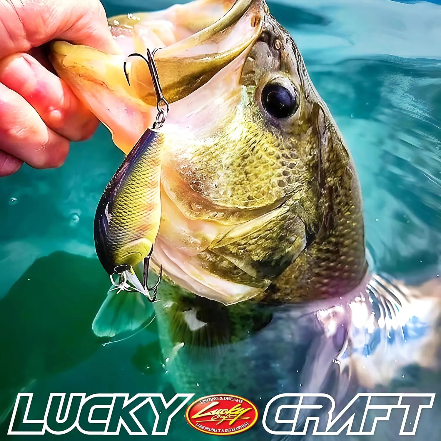 LUCKY CRAFT LC 1.5 Silent, Freshwater Bass Fishing Lure, Crank Bait, Smallmouth, Pike, Floating, Tournament Winning, Perfect Wobbling, Squarebill, Fishing Gear, Fishing Accessories, Fishing Tackle