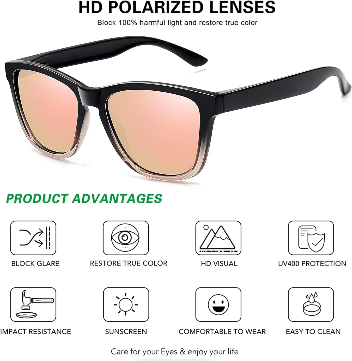 MEETSUN Polarized Sunglasses for Women Men Trendy Classic Retro Designer Style