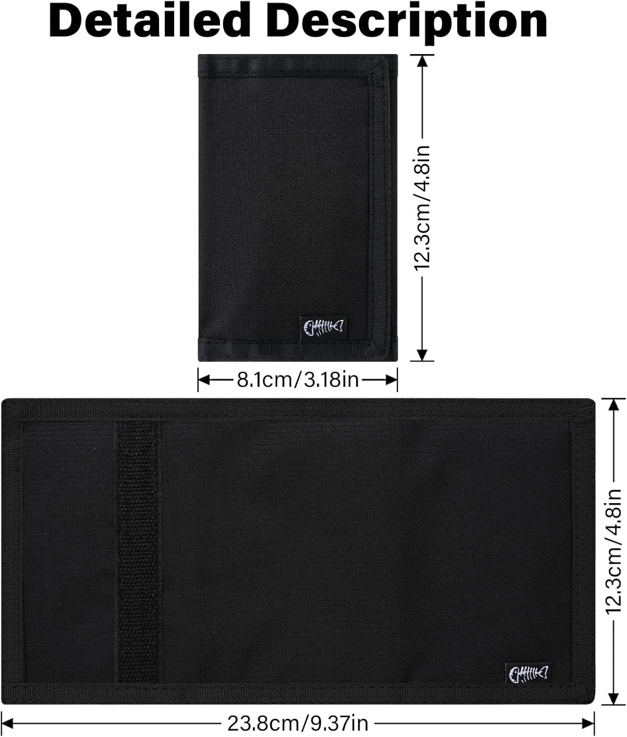 Mens Nylon Trifold RFID Wallet with ID Window, Slim Security Wallet for Card Cash Holder, Modern Fashion Stylish Wallet Gifts for Teen Boys and Men, One Size -Black