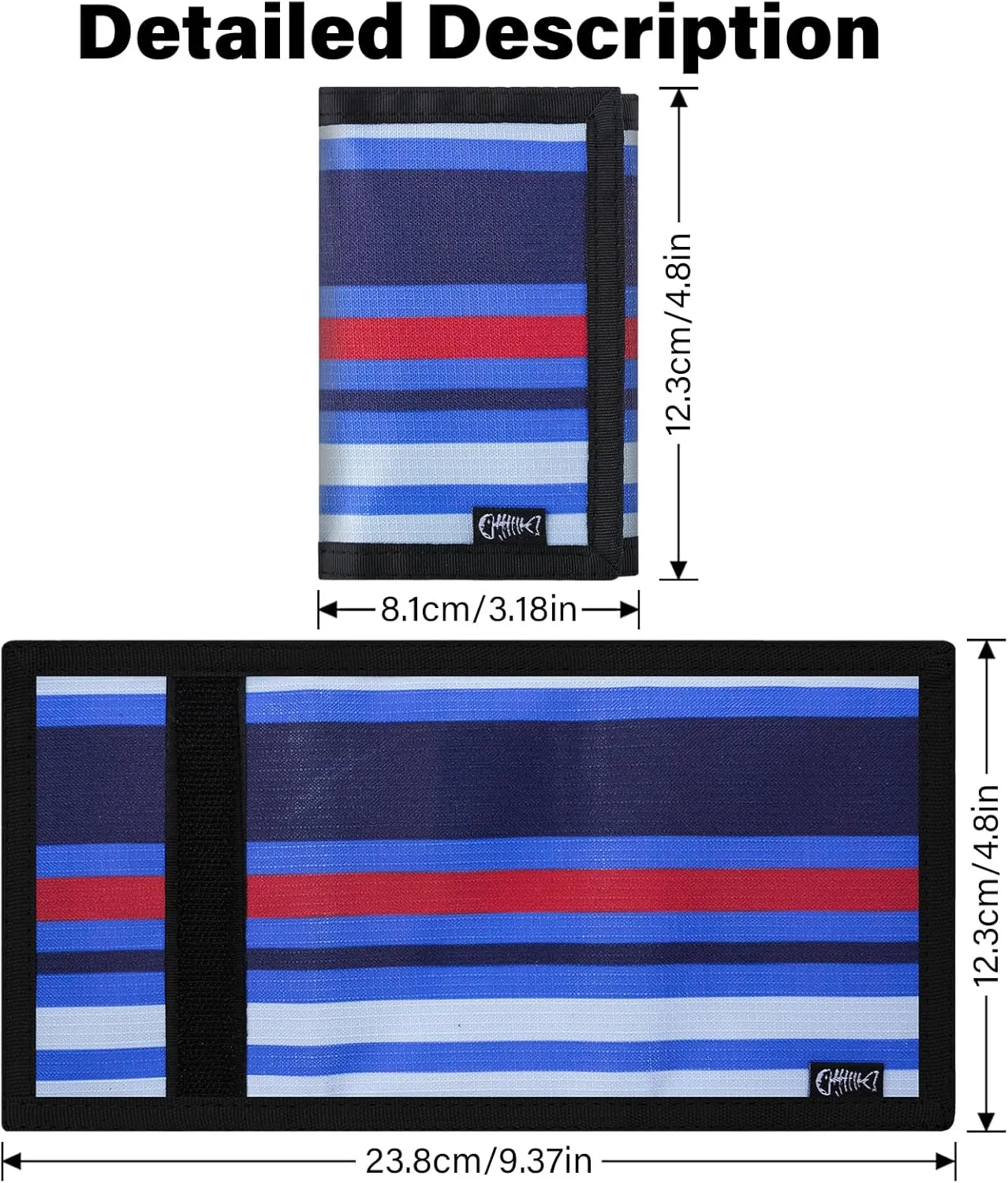 Mens Nylon Trifold RFID Wallet with ID Window, Slim Security Wallet for Card Cash Holder, Modern Fashion Stylish Wallet Gifts for Teen Boys and Men, One Size -Sea DarkBlue