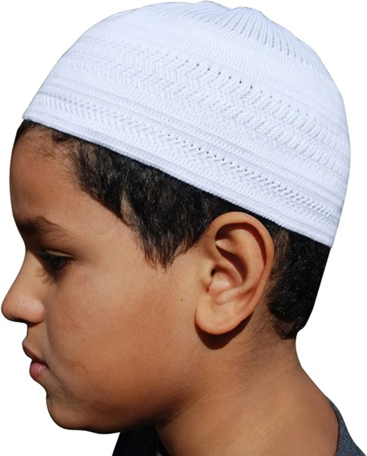 Plain Light Brown Cotton Stretch Knit Kufi Hat Skull Cap - Comfortable Fit