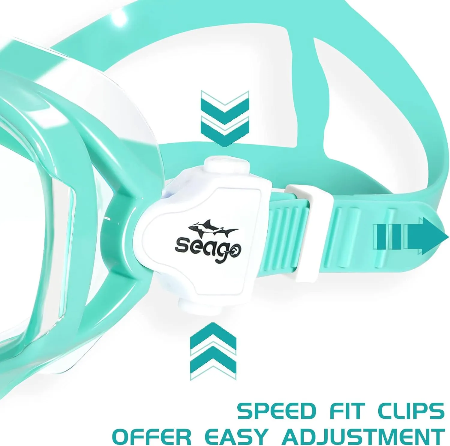 Seago Kids Swim Goggles Snorkel Diving Mask for Youth(5-15), Anti-Fog 180 Clear View