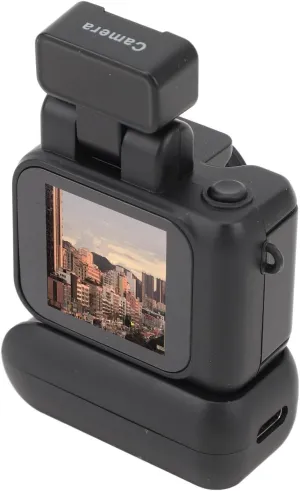 Small DV Camera, 1080P HD Thumb Camera with 1.44in Color Screen, Video Recorder with 180mAh Battery for Vlogging, Graduation Gifts (Black)