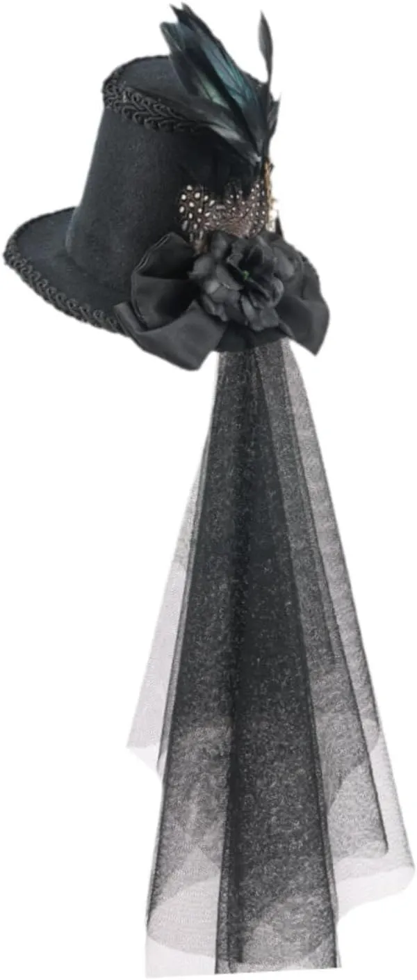 Steampunk Top Hat Cocktail Hat Hair Clip Gothic Vintage Headgear Fedoras Headband for Masquerade Party Women Men Adults