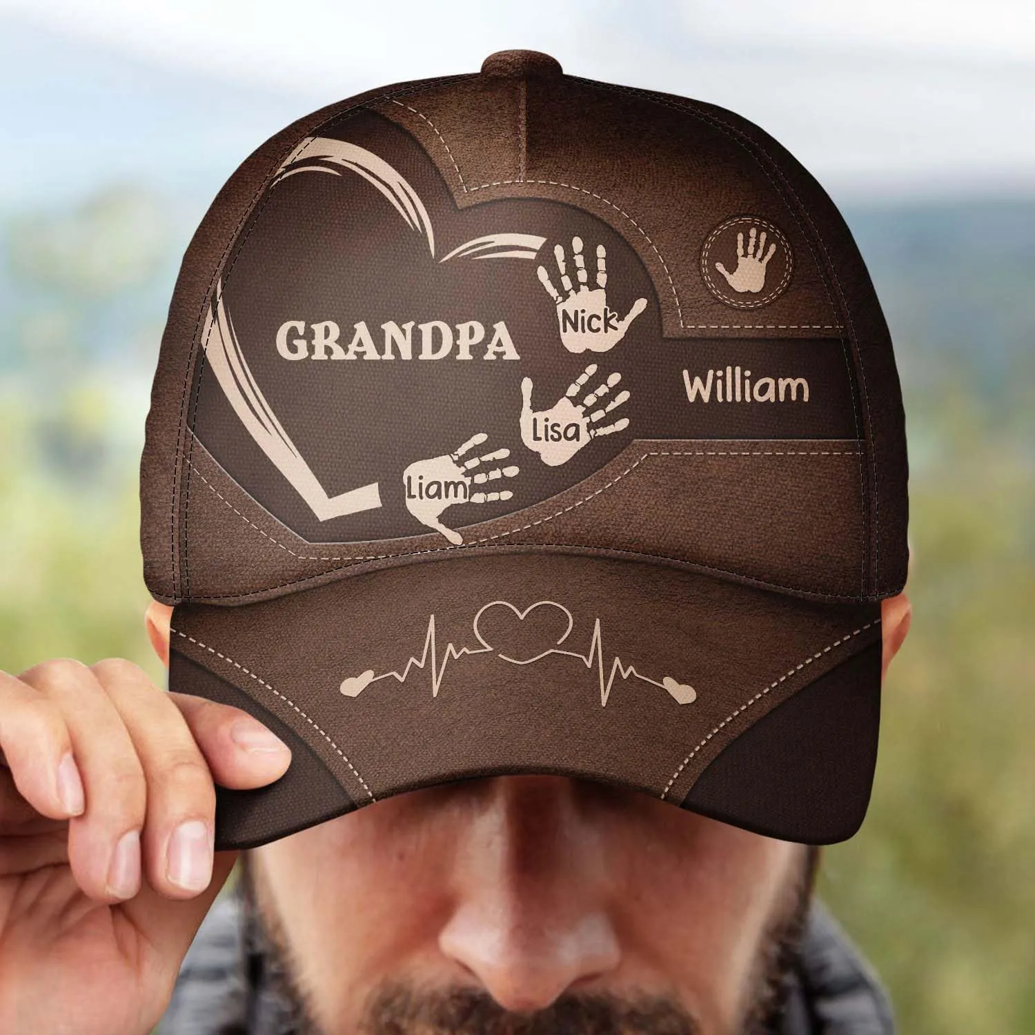 WANDER PRINTS Custom for Grandpa Dad - Personalized Classic Cap